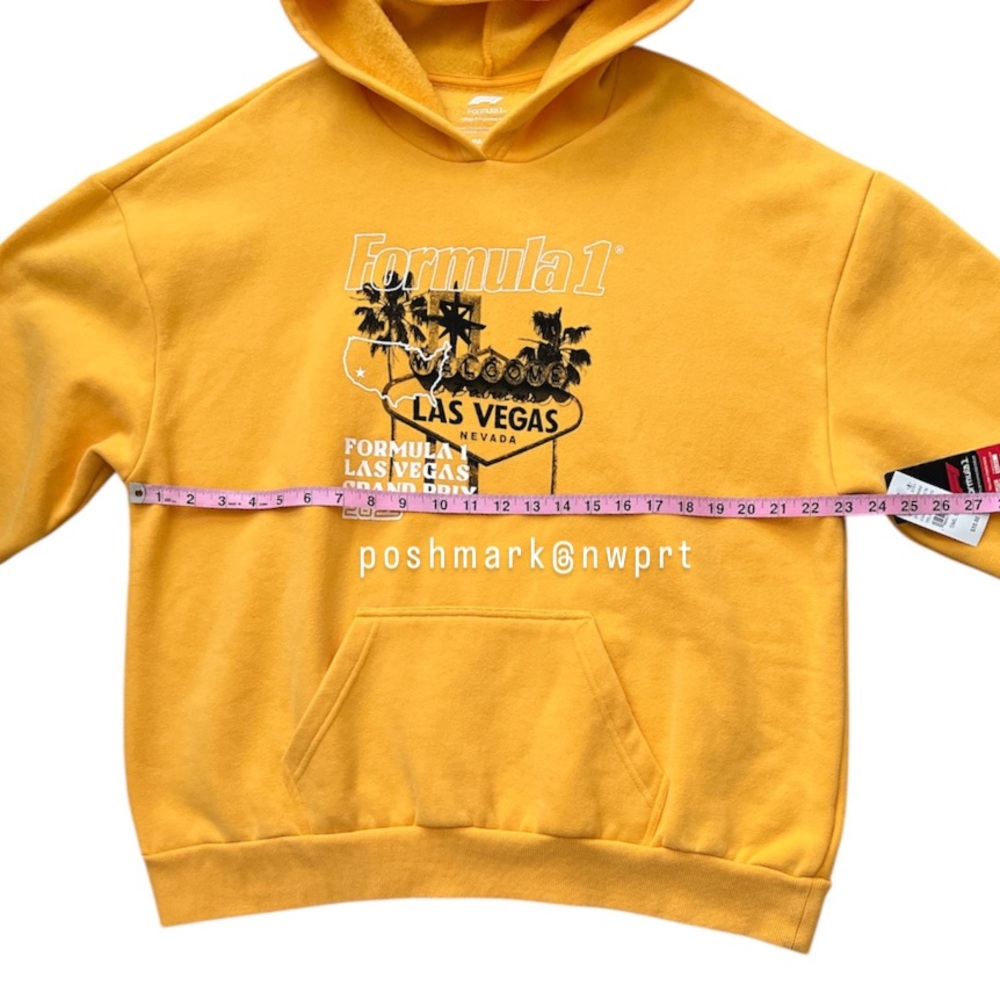 NWT ✨ PACSUN F1 Las Vegas Grand Prix 2023 Hoodie Sweatshirt Yellow Black S Small - Picture 9 of 10